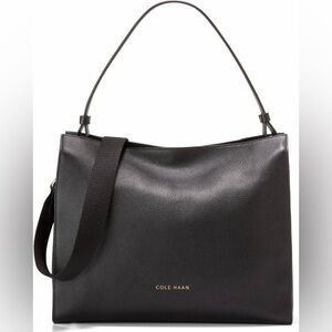 Cole Haan Carryall Leather Satchel Black Leather NWT